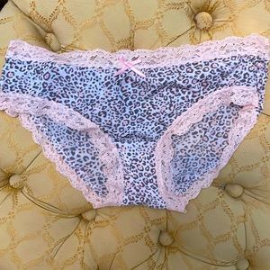 Pink Leopard Print Lace underwear size S